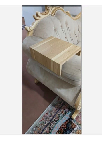 میز عسلی و کنار مبلی روی دسته مبل کمجا MDF مدرن | میز تاشو و کاربردی کنار مبل
