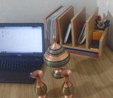 شلف رومیزی کتابخانه و نظمدهنده میز MDF | ارگانایزر چندمنظوره رومیزی
