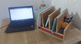 شلف رومیزی کتابخانه و نظمدهنده میز MDF | ارگانایزر چندمنظوره رومیزی