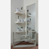 شلف و قفسه دکوری دیواری MDF مدل کتابخانه مدرن