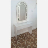 میز کنسول مدرن MDF مدل مینیمال سفید | میز کنار سالنی و دکوری
