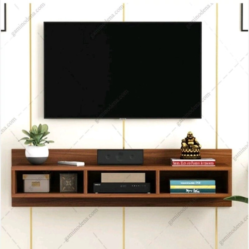 میز تلویزیون دیواری مدرن MDF مدل TV103 شلف تلویزیون