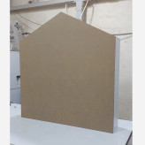 کتابخانه کودک طرح کلبه | استند عروسک و کتاب MDF