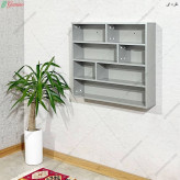 کتابخانه دیواری MDF مدل کارینا | شلف دیواری مدرن چند طبقه