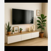 میز تلویزیون دیواری مدرن MDF | میز TV دیواری مینیمال و کمجا