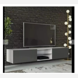 میز تلویزیون دیواری MDF مدرن دو کشو | میز TV وال یونیت مینیمال