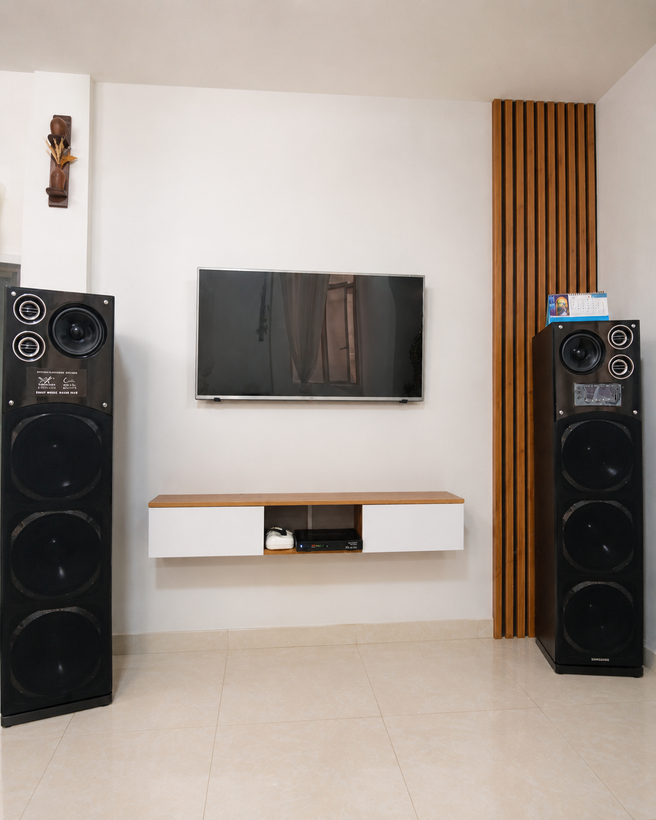 میز تلویزیون دیواری MDF مدل داشبوردی مدرن